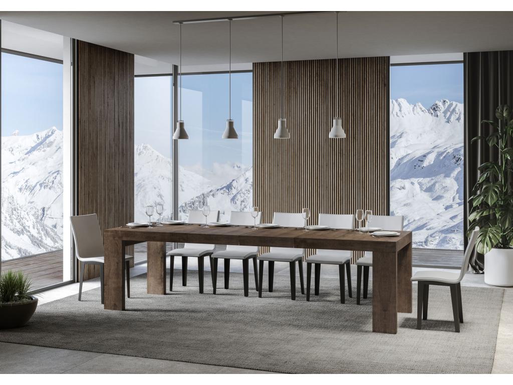 Table marron, 90 x 160 cm