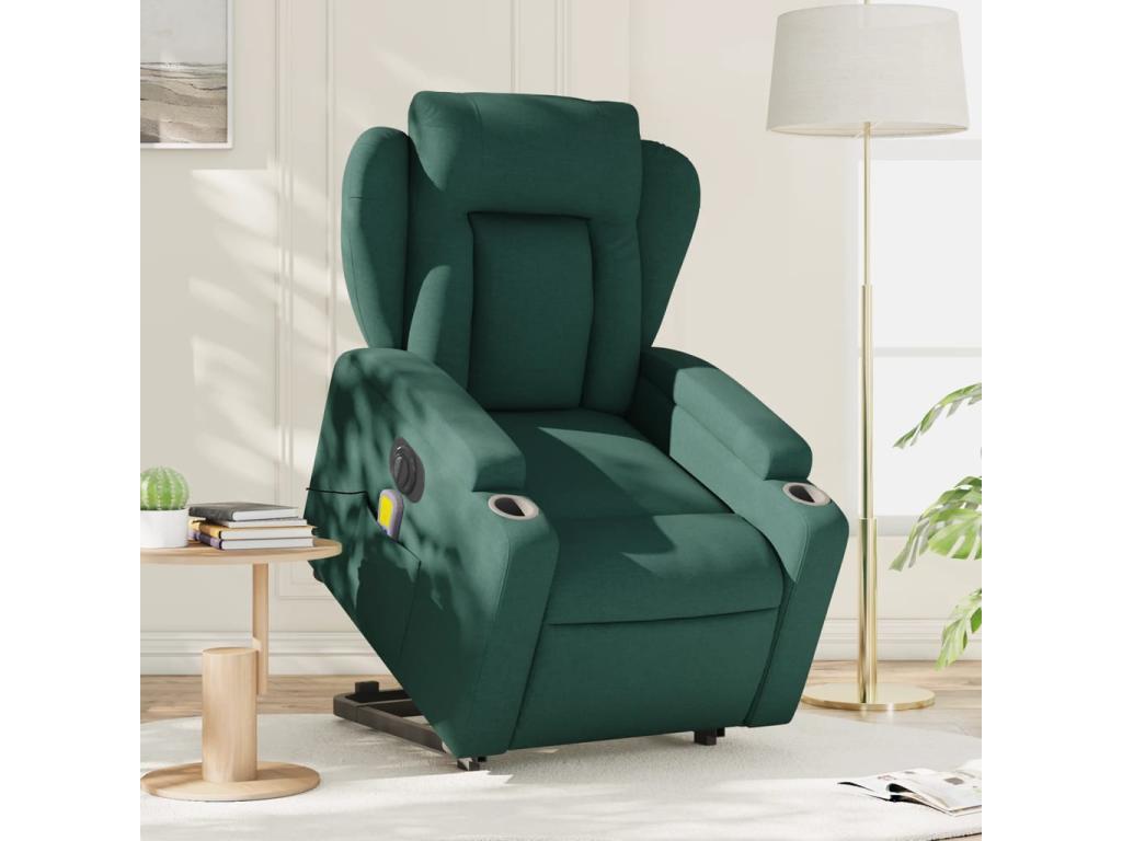 Fauteuil d'appoint en tissu vert