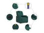 Fauteuil d'appoint en tissu vert - dlz1766456432637