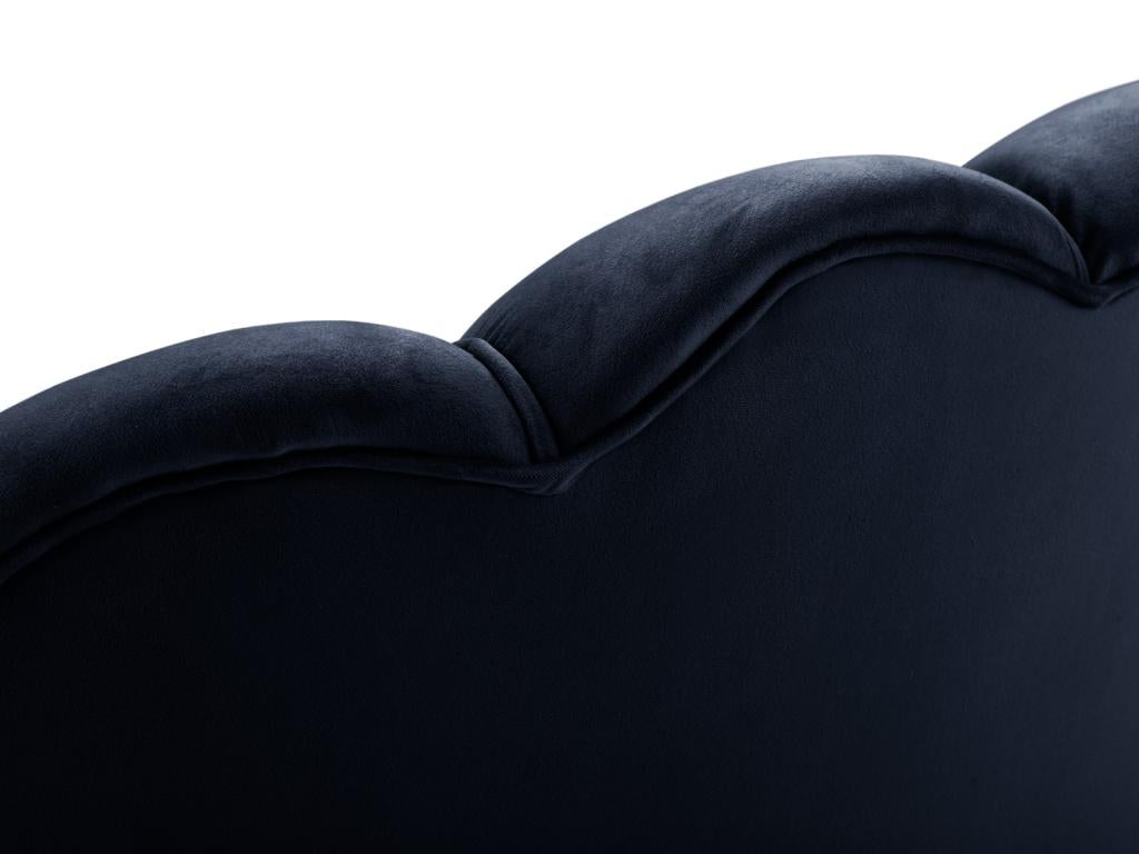 Fauteuil d'appoint en velours bleu, 98 x 78 x 76 cm