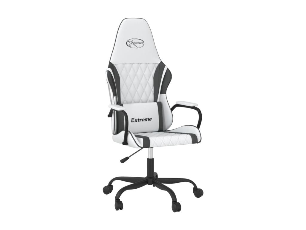 Fauteuil en similicuir blanc - dlz1766456652375