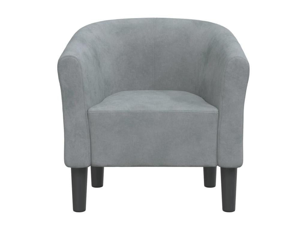 Fauteuil en velours gris