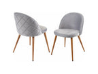 Fauteuil d'appoint en velours gris - dlz1766457044924