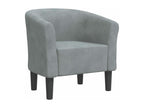 Fauteuil en velours gris