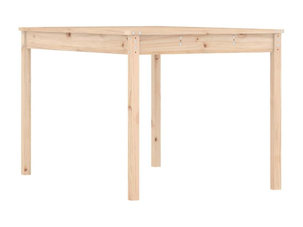Table en bois massif marron, 121 x 82,5 x 76 cm