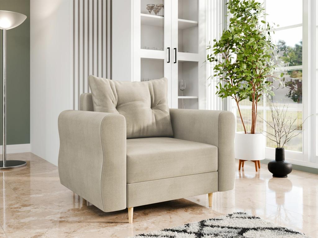 Fauteuil d'appoint marron, 85 x 106 x 77 cm