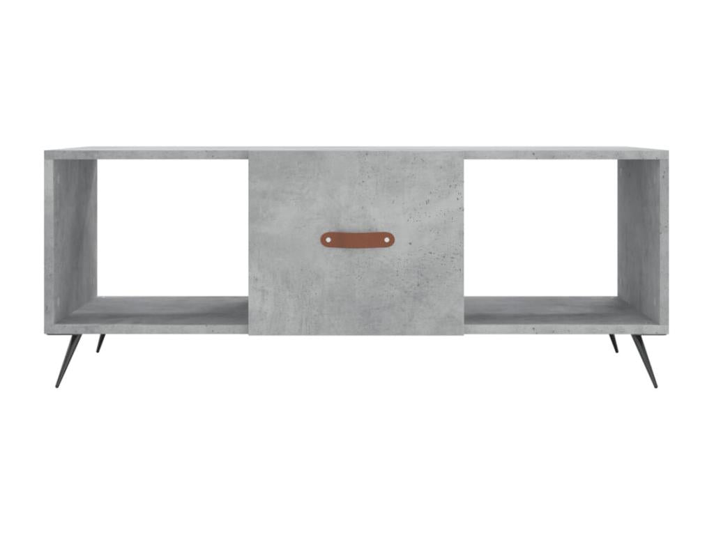 Table basse en bois d'ingénierie gris, 102 x 50 x 40 cm