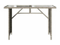 Table en verre gris, 110 x 68 x 70 cm