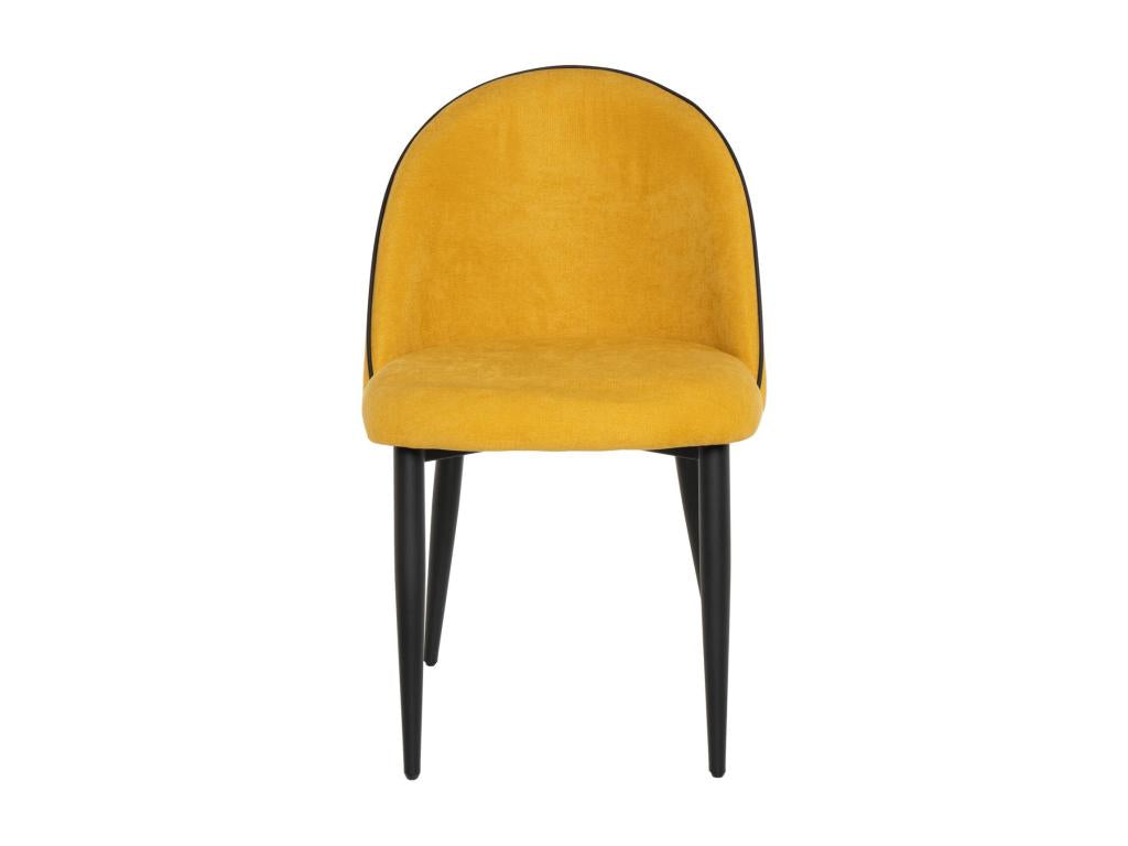 Fauteuil en velours jaune