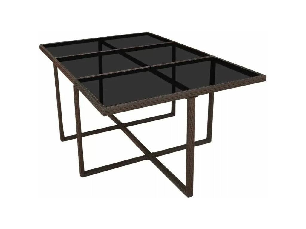 Table en résine tressée naturelle