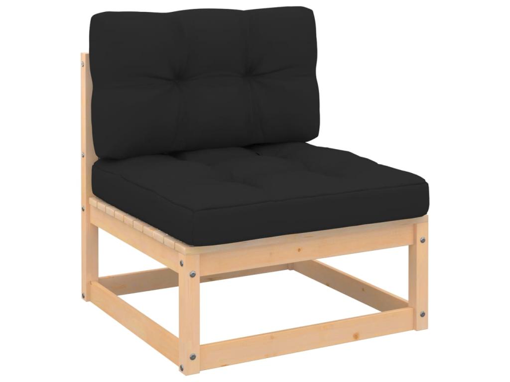 Ensemble de mobilier de jardin en pin naturel - dlz1766456867412