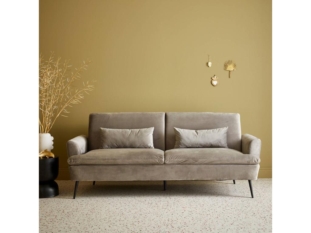 Canapé-lit en velours gris
