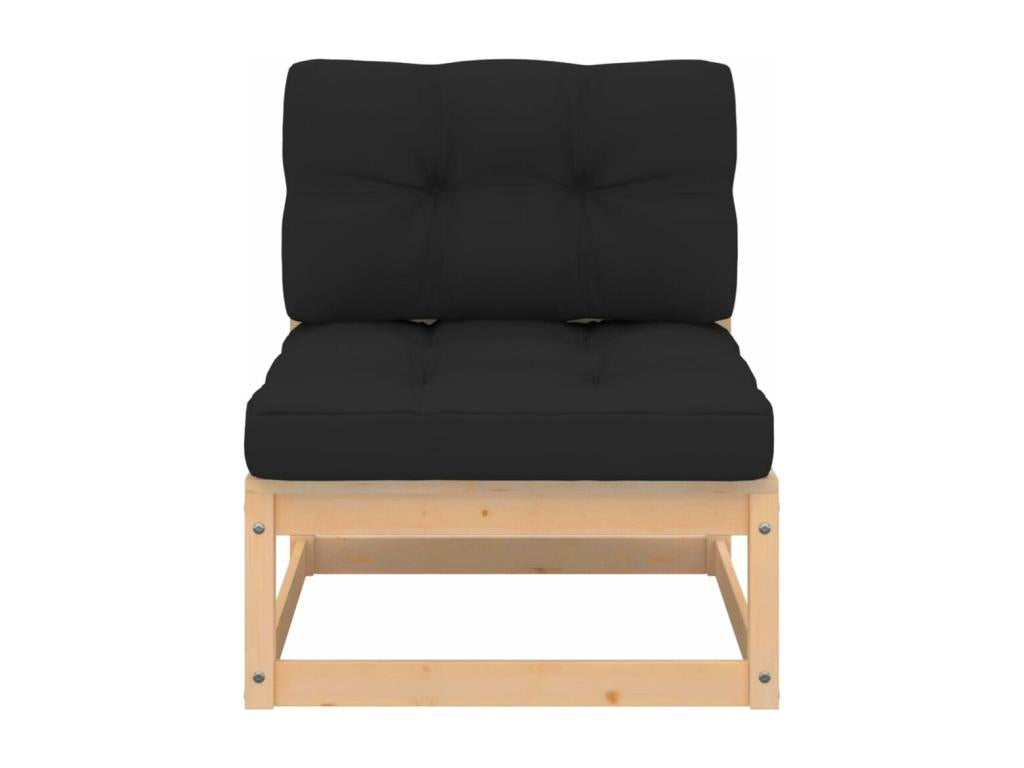 Ensemble de mobilier de jardin en pin anthracite - dlz1766456460491