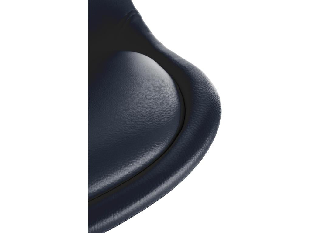 Fauteuil en similicuir noir