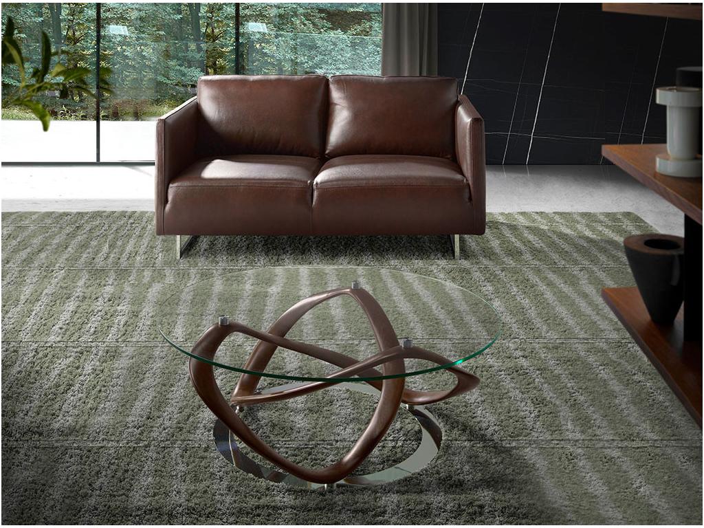 Table basse en verre brun