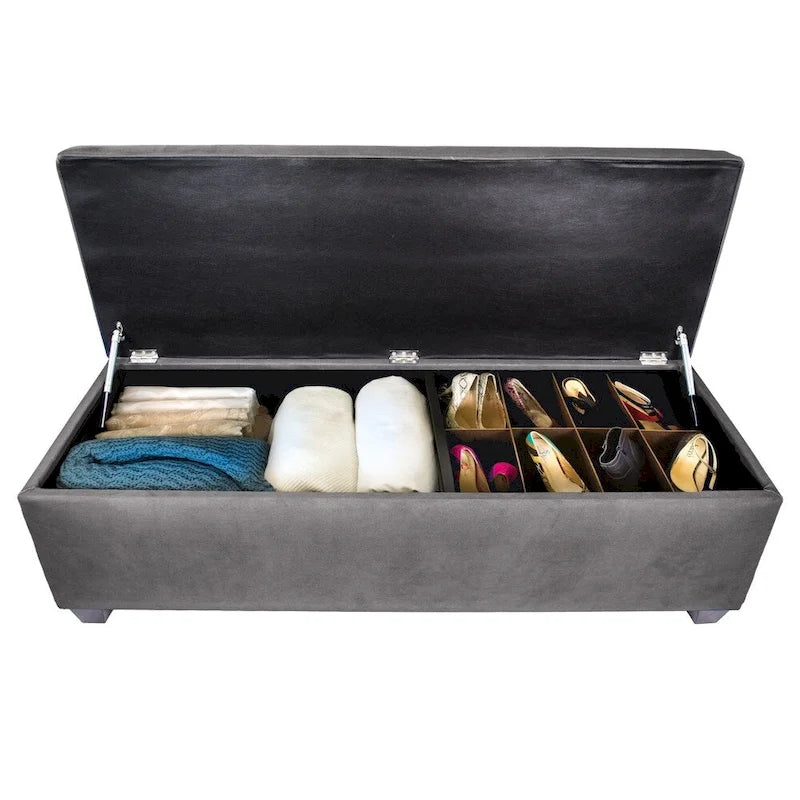 Banc de rangement pour chaussures et lin SOLE SECRET DUO à 10 boutons - OBSESSION