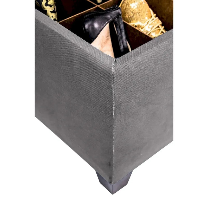 Banc de rangement pour chaussures et lin SOLE SECRET DUO à 10 boutons - OBSESSION