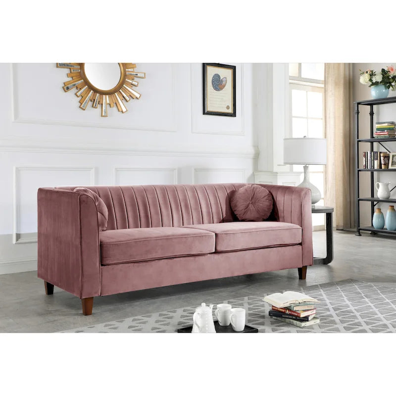 Canapé Chesterfield classique Arvilla Velvet Kitts