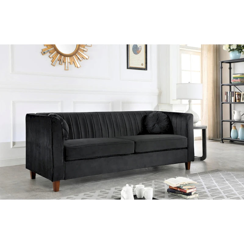 Canapé Chesterfield classique Arvilla Velvet Kitts