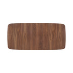 Ensemble de salle à manger 9 pièces Lana en noyer naturel et noir avec motif papillon