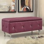 Banc de rangement capitonné