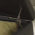 Banc de rangement capitonné