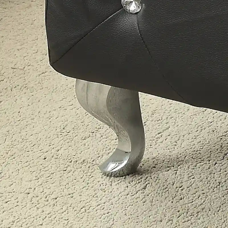 Banc de rangement capitonné