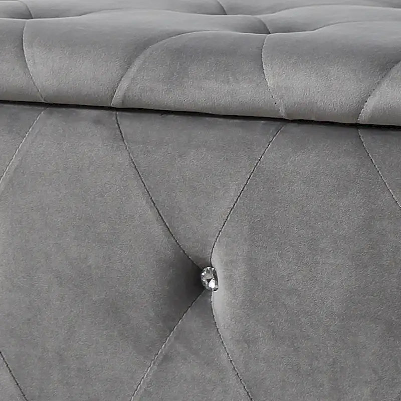 Banc de rangement capitonné