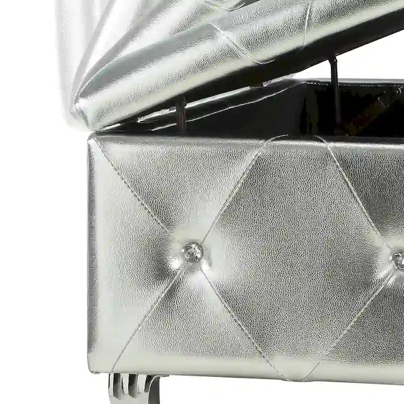 Banc de rangement capitonné