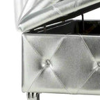 Banc de rangement capitonné