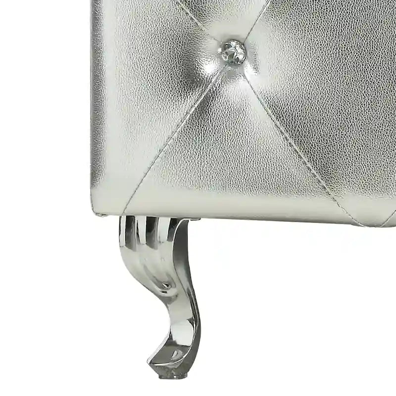 Banc de rangement capitonné