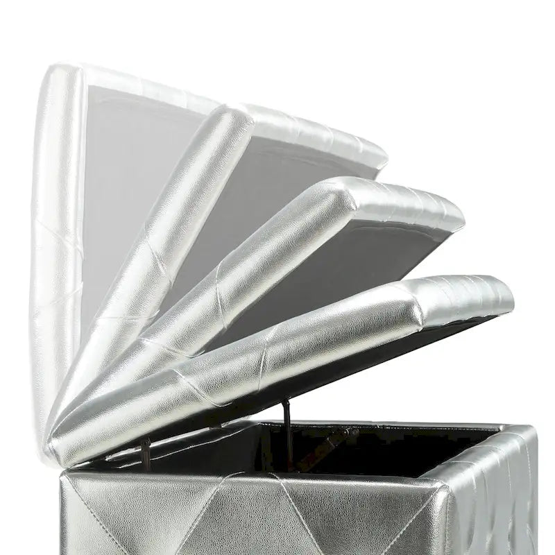 Banc de rangement capitonné