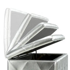 Banc de rangement capitonné