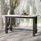 Ensemble de salle à manger 5 pièces en bois massif rustique Shap, hauteur comptoir, par Furniture of America