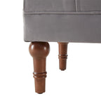 Banc de chambre en velours rose/beige/bleu/gris capitonné avec boutons 60,2.