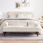 Banc de chambre en velours rose/beige/bleu/gris capitonné avec boutons 60,2.