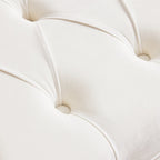 Banc de chambre en velours rose/beige/bleu/gris capitonné avec boutons 60,2.