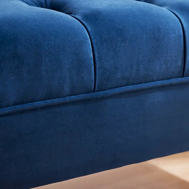 Banc de chambre en velours rose/beige/bleu/gris capitonné avec boutons 60,2.