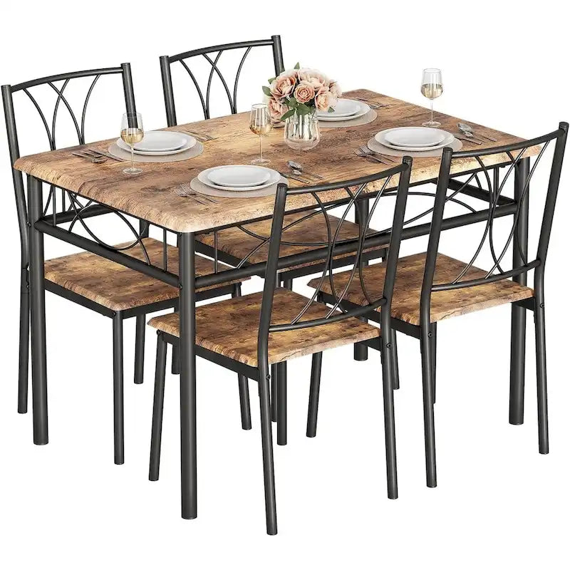 Ensemble table et chaises de salle à manger/cuisine avec 4 chaises