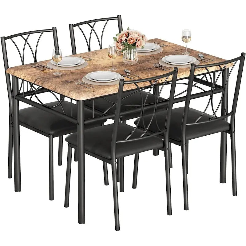 Dining Room Kitchen Table Set with 4 Chairs