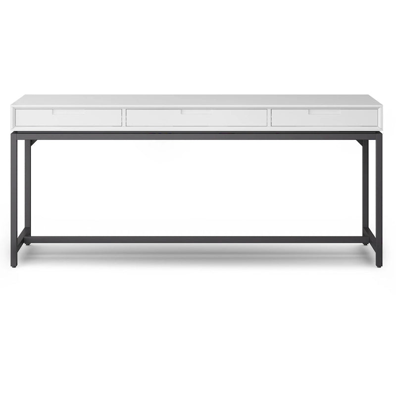 Bureau industriel en bois massif WYNDENHALL Devlin de 183 cm de large