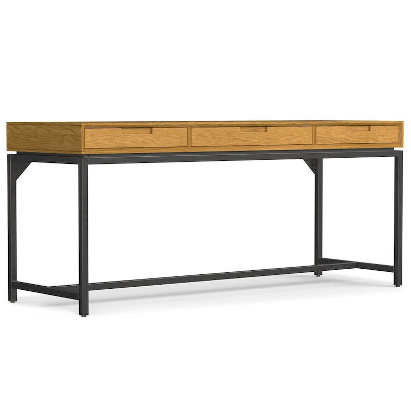 Bureau industriel en bois massif WYNDENHALL Devlin de 183 cm de large