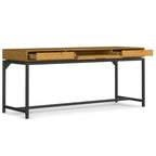 Bureau industriel en bois massif WYNDENHALL Devlin de 183 cm de large