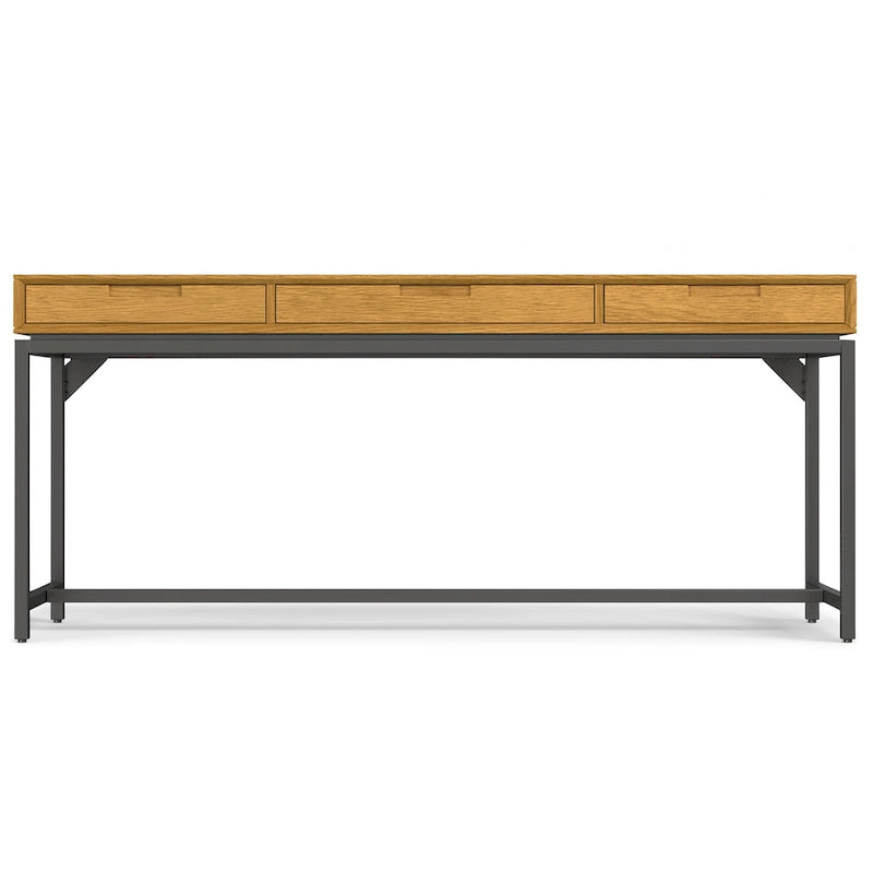 Bureau industriel en bois massif WYNDENHALL Devlin de 183 cm de large