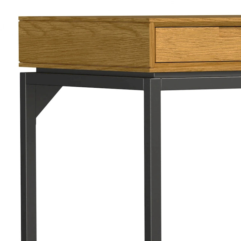 Bureau industriel en bois massif WYNDENHALL Devlin de 183 cm de large