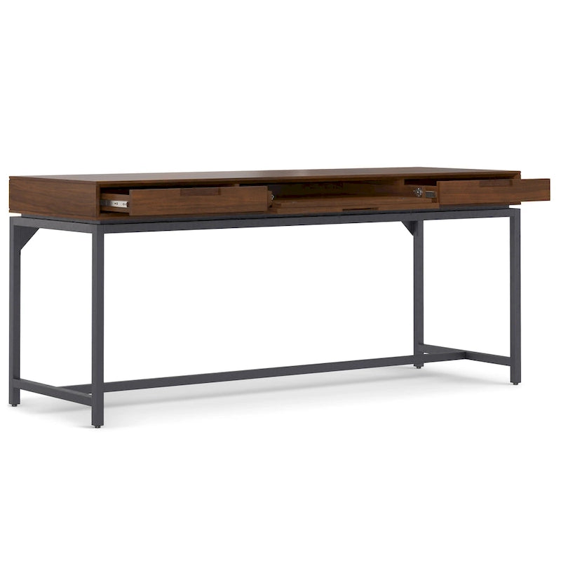 Bureau industriel en bois massif WYNDENHALL Devlin de 183 cm de large