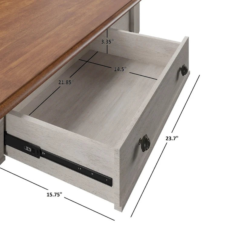 Bureau Oaklyn Antique à 1 tiroir avec station de recharge par iNSPIRE Q Classic