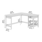Bureau d'ordinateur en L Mayfield 60W avec rangement, par Bush Furniture