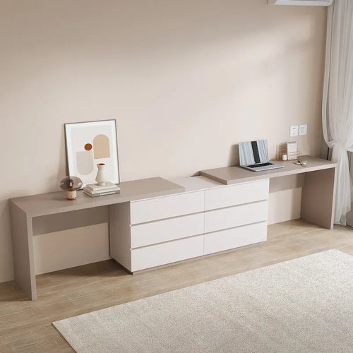 144 Inch Modern Home Office Expandable Dresser Desk