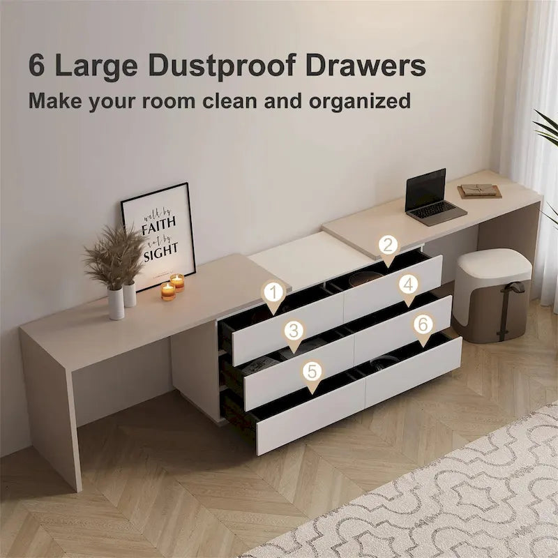 Commode extensible moderne de 144 pouces pour bureau à domicile